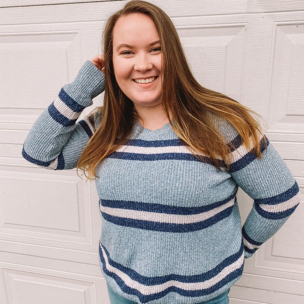 Blue Striped Sweater